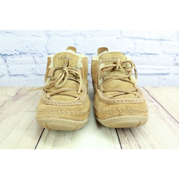 LL Bean Wicked Good Lodge Chukkas Booties Suede Brown Size 9 M - Picture 3 of 9